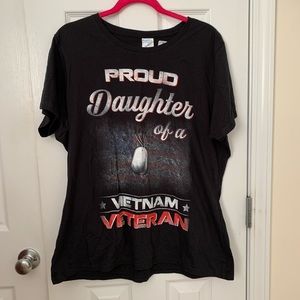 Vietnam Veteran’s Daughter Black Crewneck T-shirt